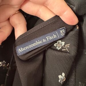 Abercrombie & Fitch Black Dress with Floral Accents